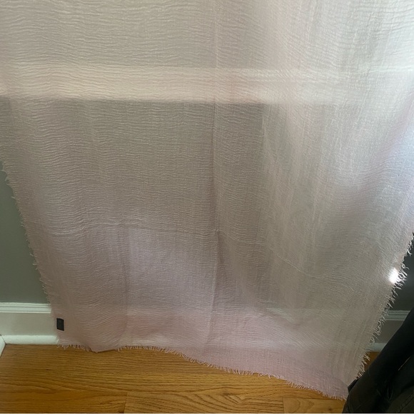 made in Florence Italy muted pale pink multi use wrap scarf shawl 100% cotton - Picture 10 of 15